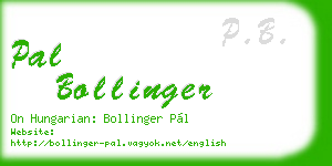 pal bollinger business card